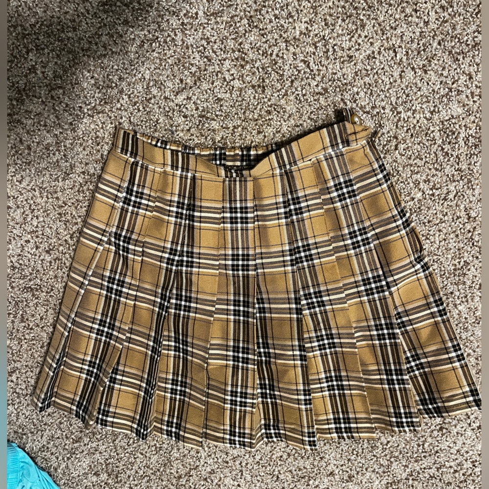 Wild Fable Beige and Black Checkered Top